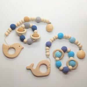 conjunto crochet mordedor azul