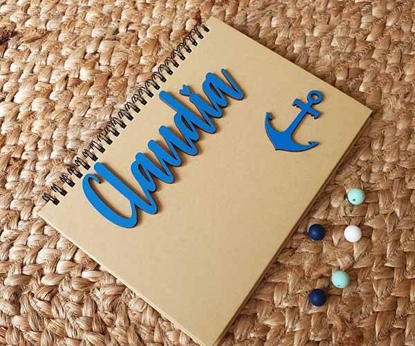 Libreta Personalizada para eventos en Azul sin lápiz