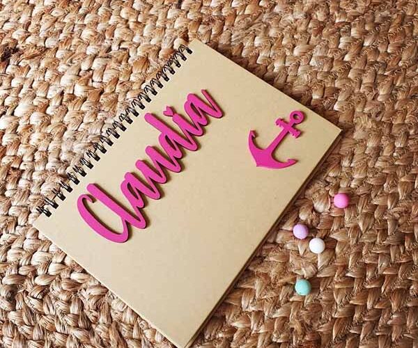 Libreta Personalizada para eventos en Rosa sin lápiz